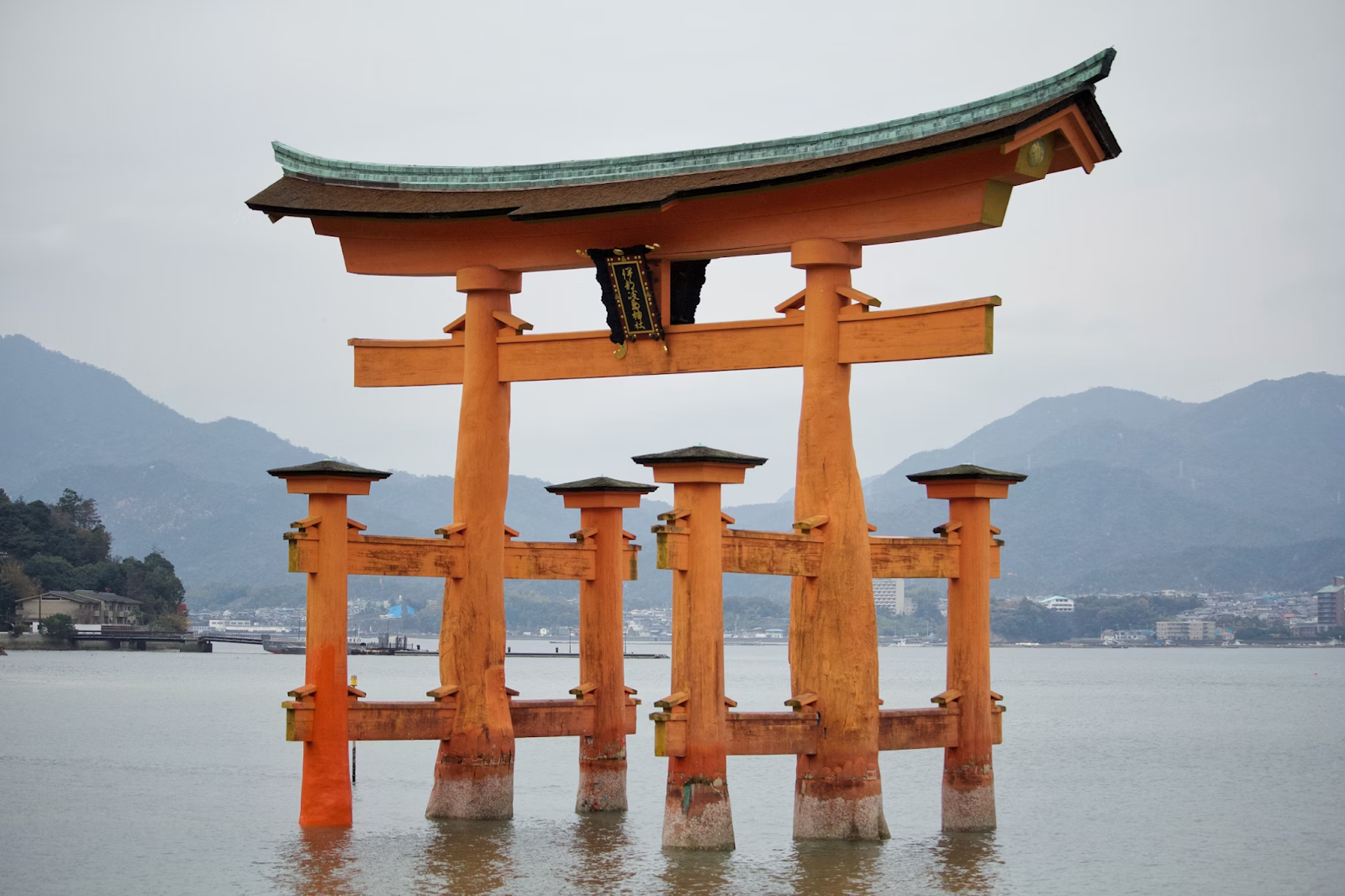 Red torii in water