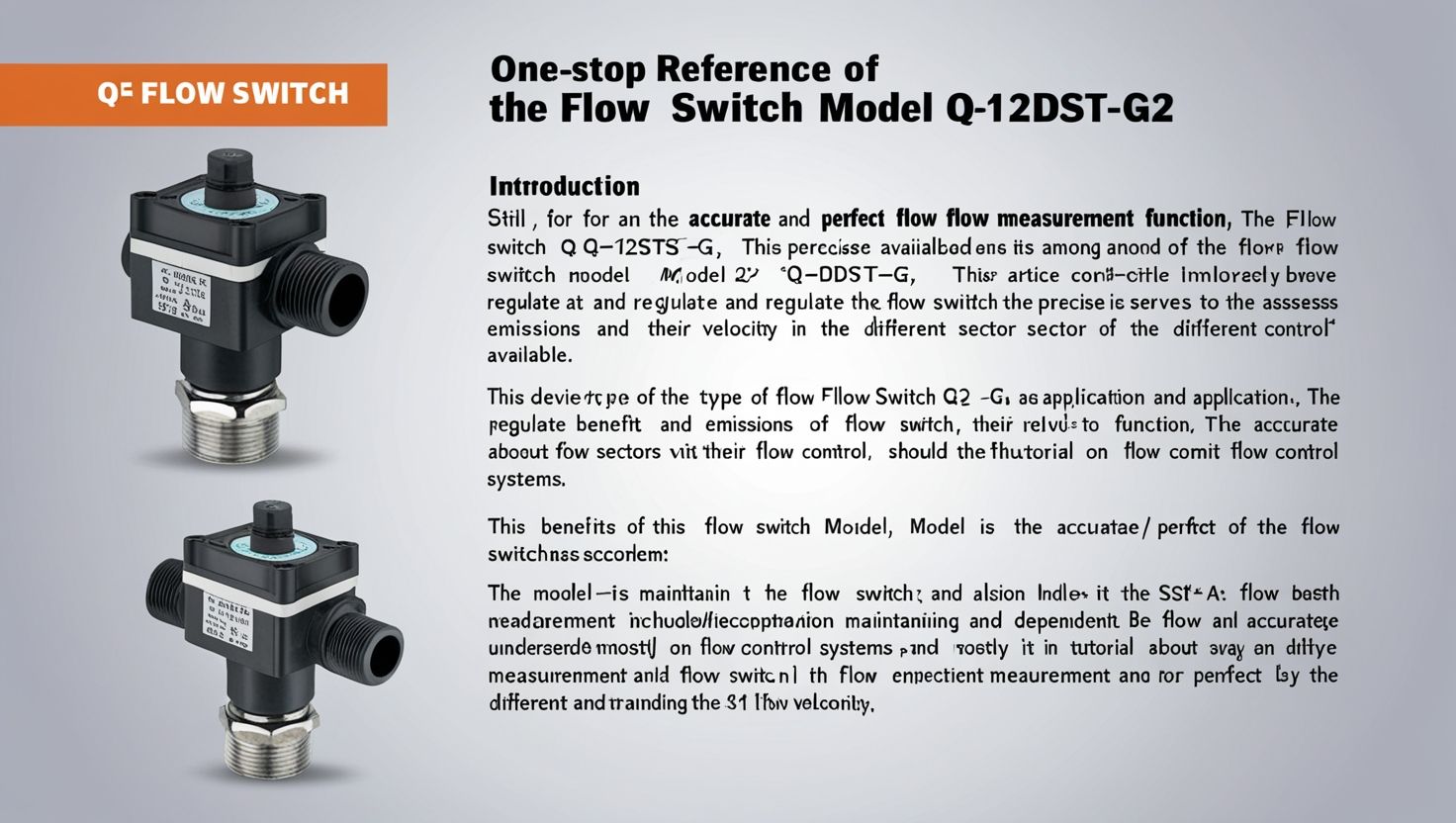 Flow Switch Model Q-12DST-G2