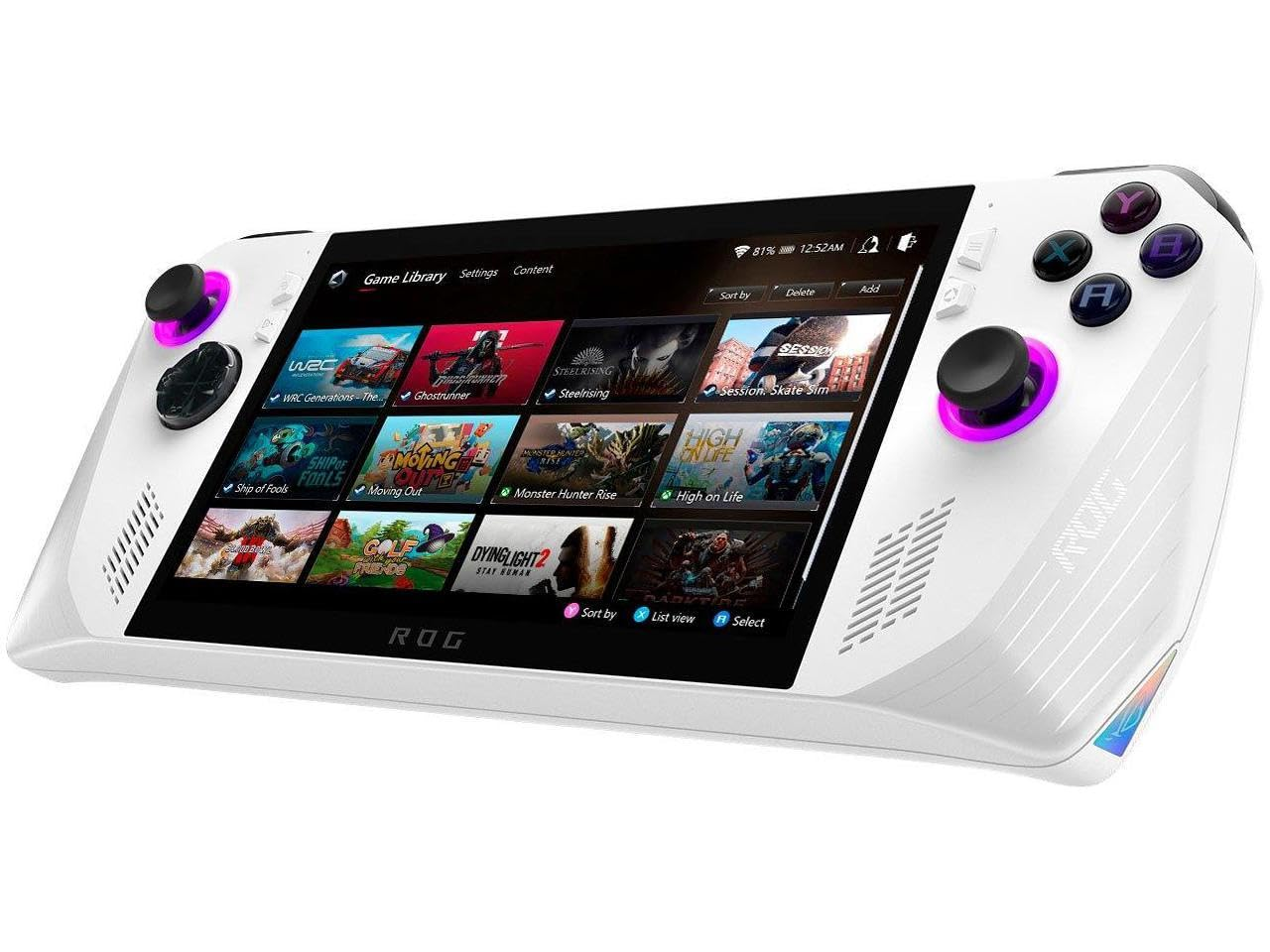 Asus Rog Ally gaming handheld.