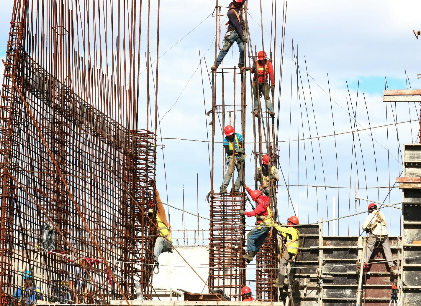 An array of different types of structures in construction