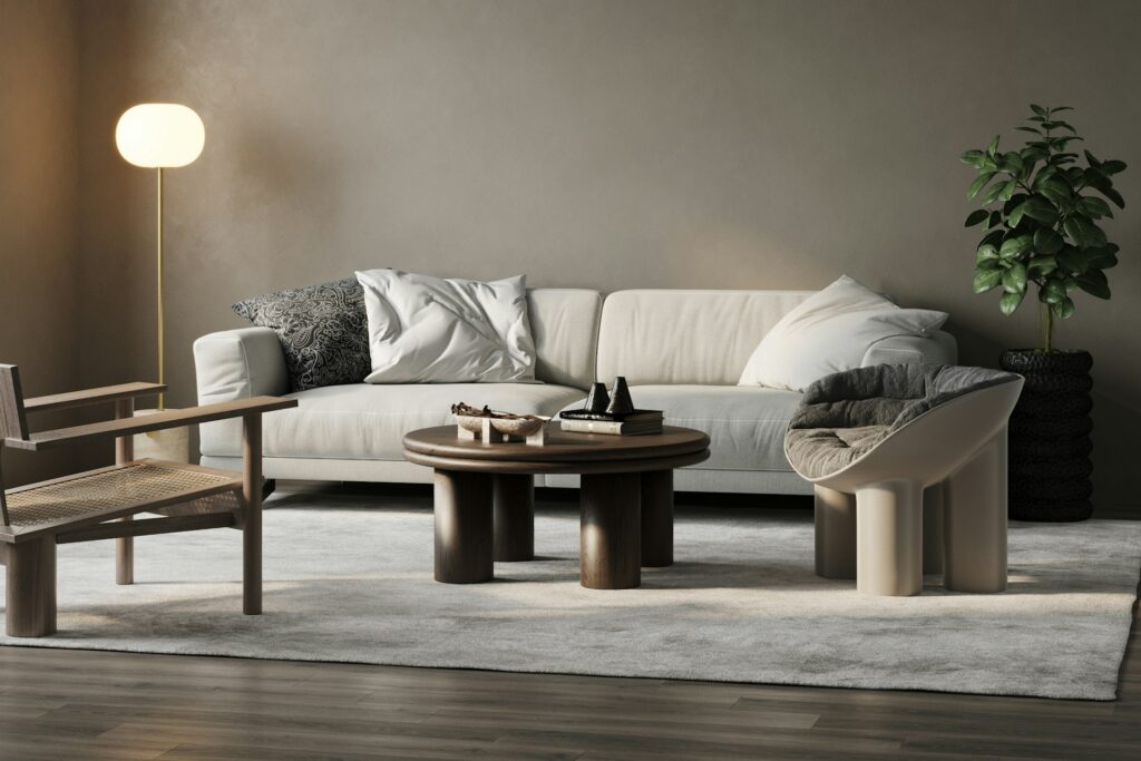 Interior design livingroom with sofa