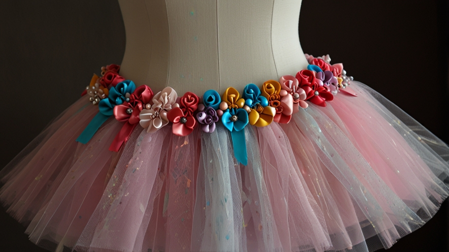 Bicone Beads Box Tutu
