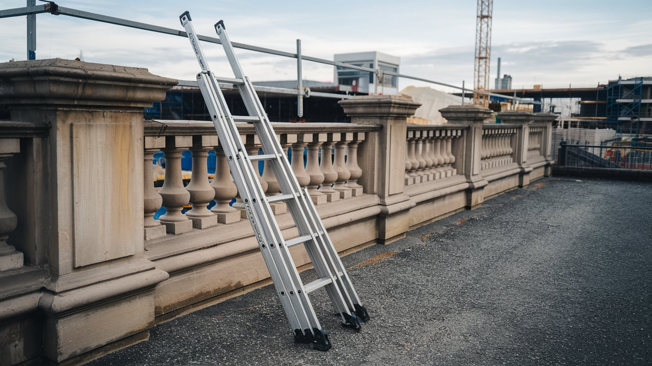 Ladder Over a Parapet