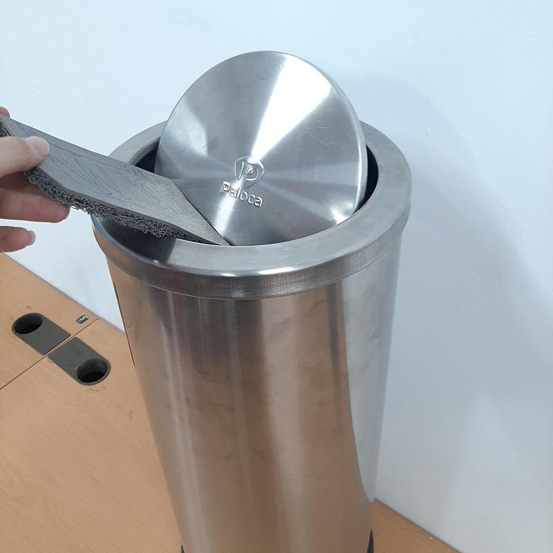 Giới thiệu về thùng rác inox tròn nắp lật