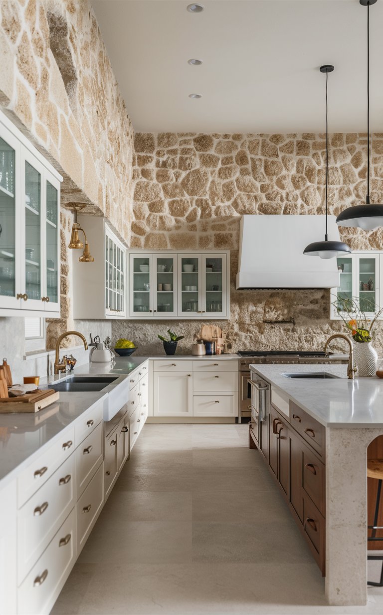  Stone backsplashes add a natural, earthy element to your kitchen. They bring texture and depth without overwhelming the space, making them an excellent choice for small kitchens aiming for a rustic yet modern look.