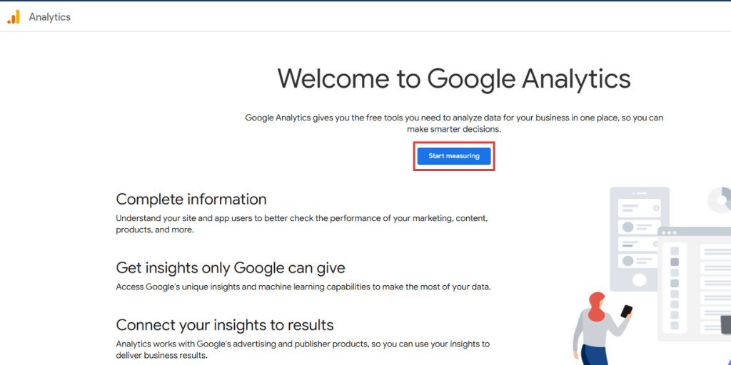 google analytics homepage