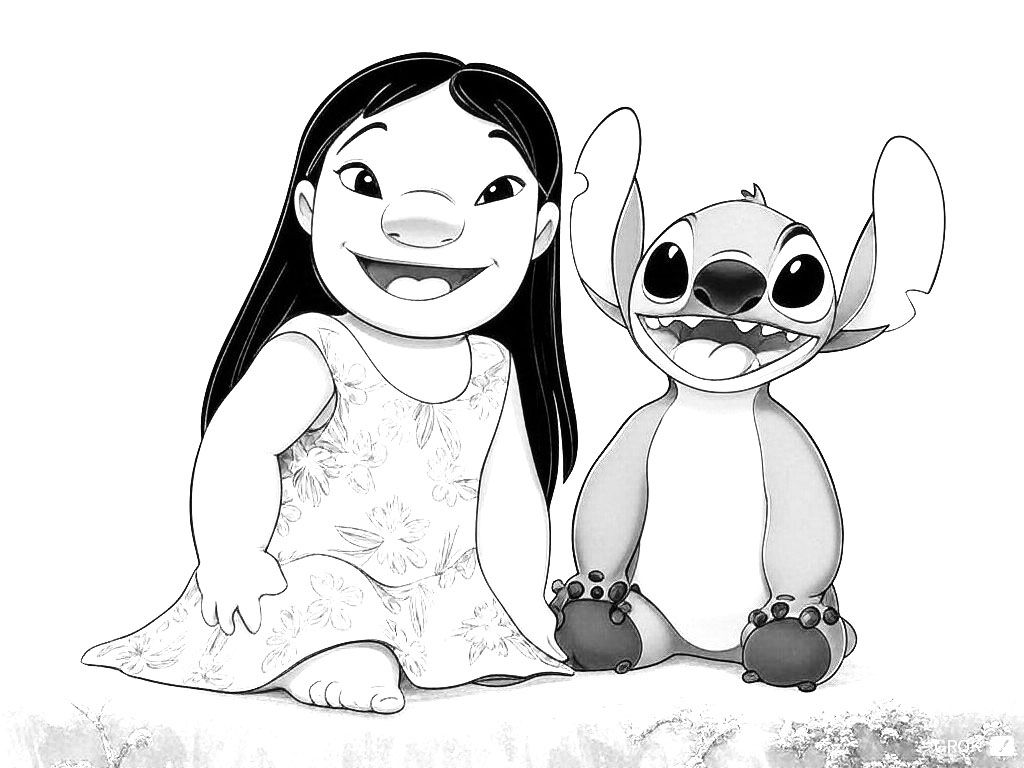 imprimir lilo e stitch para pintar