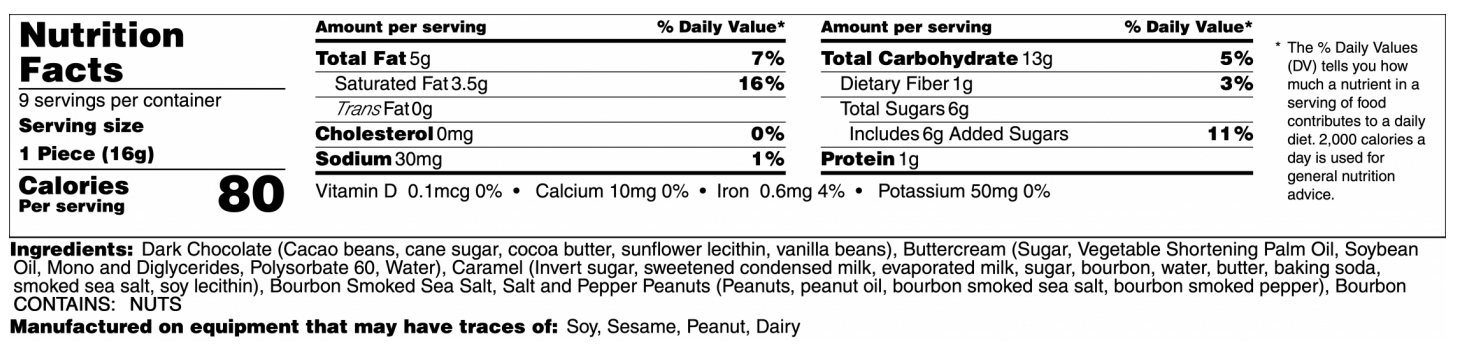Nutritional facts