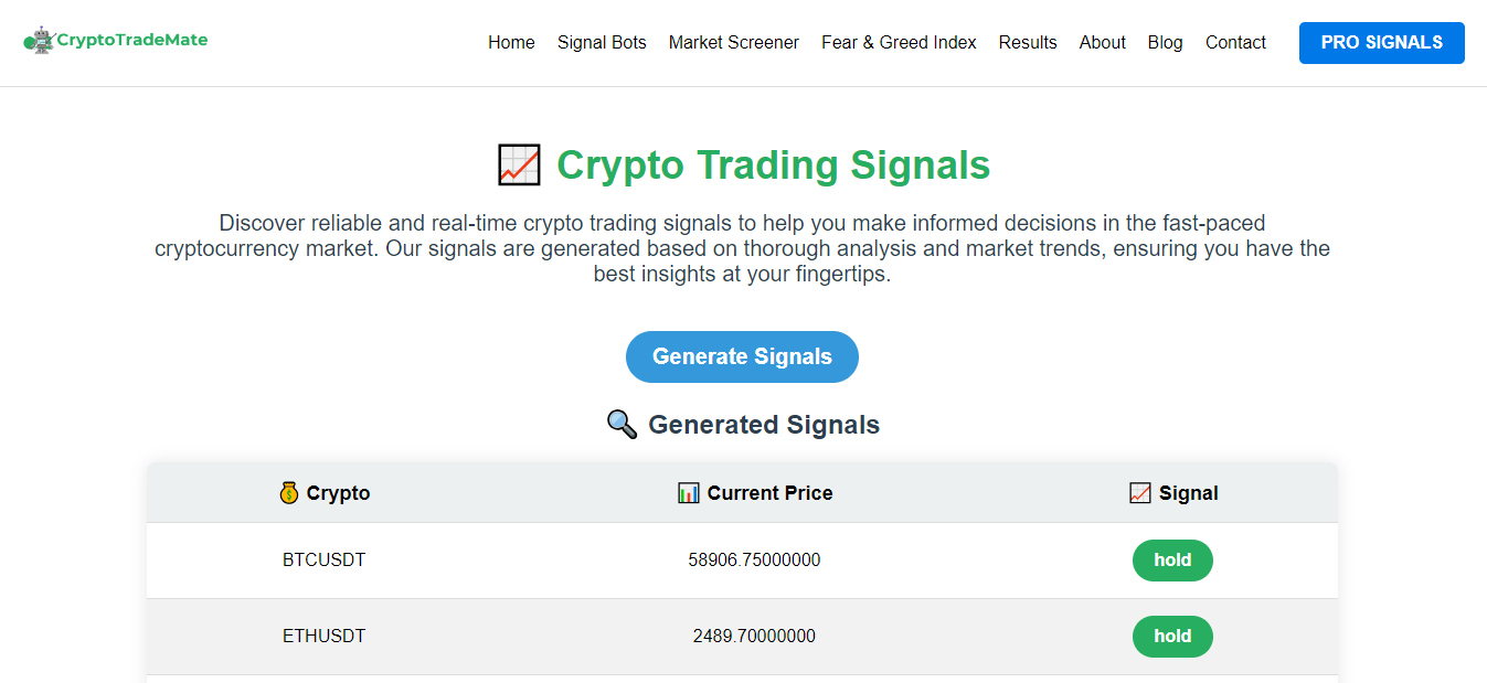 cryptotrademate crypto trading signals