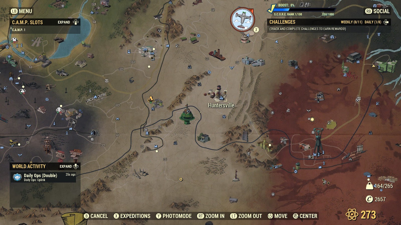 Fallout 76 Huntersville Location on Map