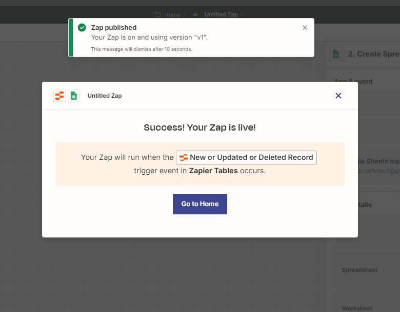 Zap is live on Zapier.