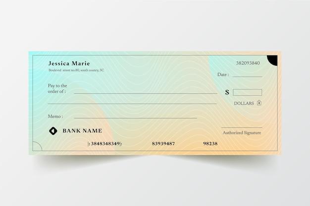 Gradient blank check template