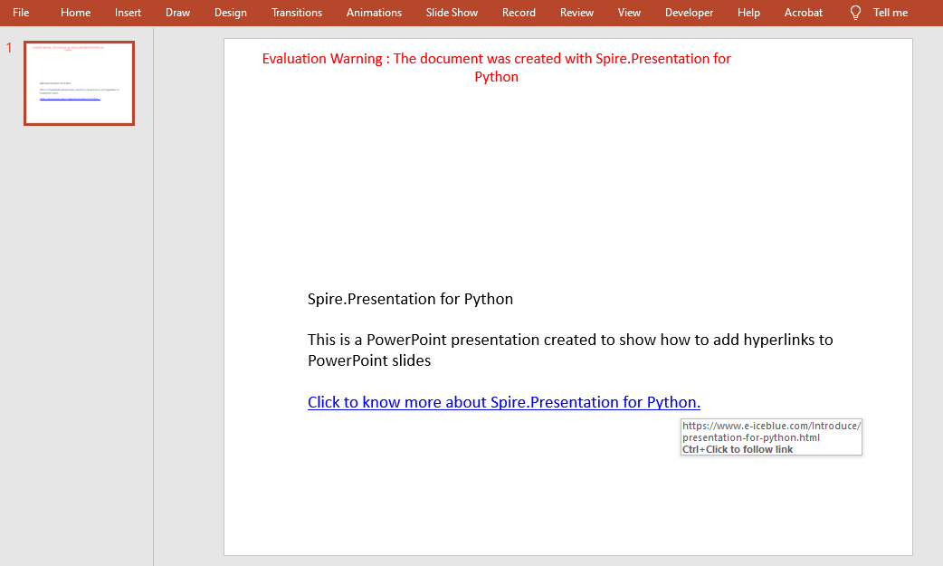 How to Insert a Hyperlink to Text in PowerPoint Slides