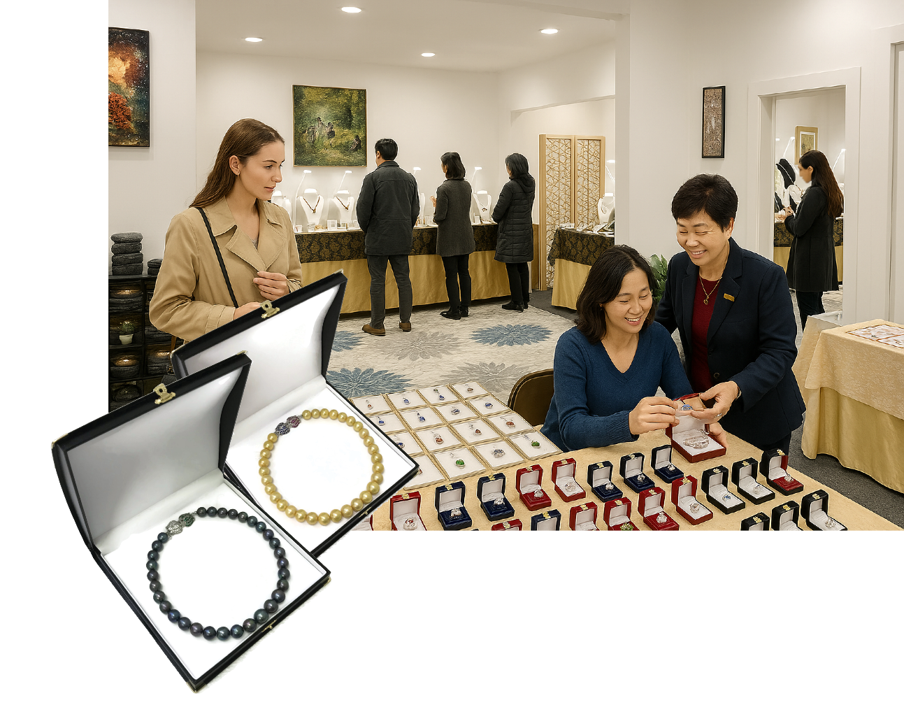 A group of people looking at jewelry

AI-generated content may be incorrect.