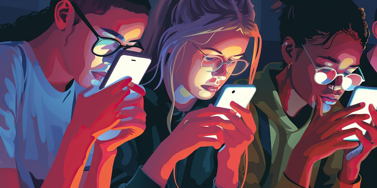 A group of people looking at their phones

AI-generated content may be incorrect.