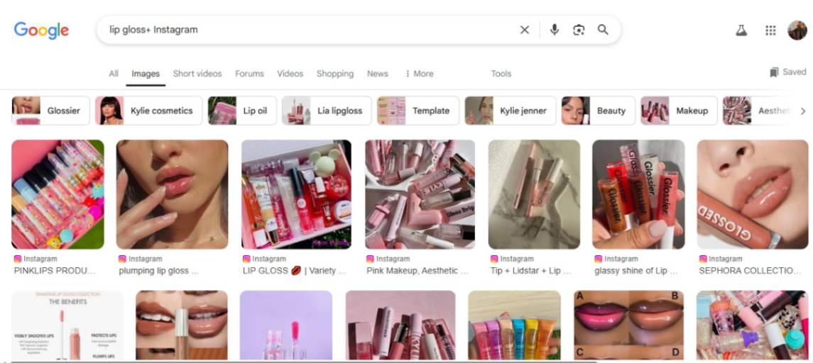 search Google images for influencers