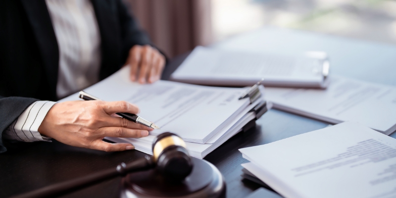 Attorney filing a car accident lawsuit