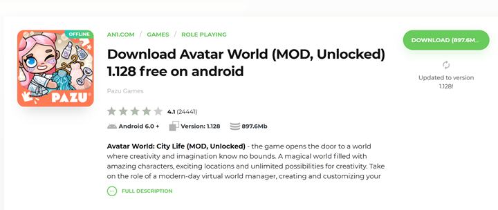 Install Avatar World Mod APK