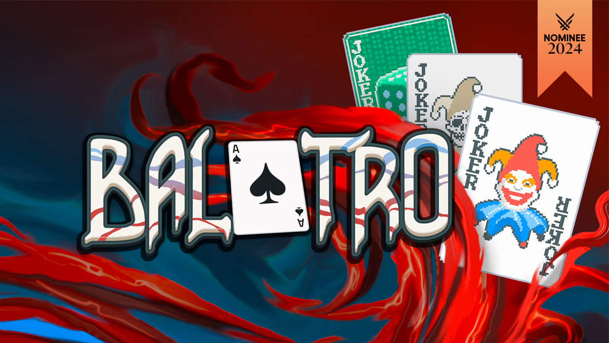 Jokers and the title for Balatro