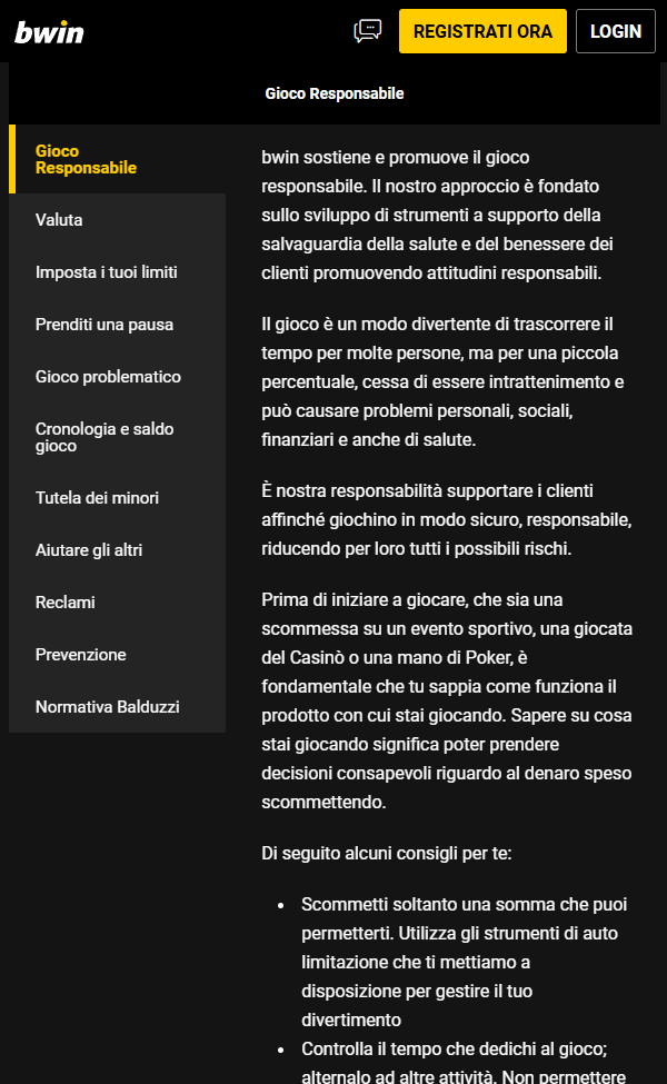 bwin registrati