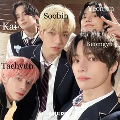 This contains an image of Txt all members