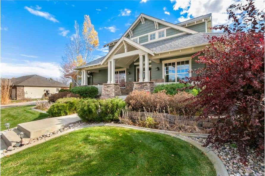 4-Bedroom Two-Story Bungalow Home for a Corner Lot with Wraparound Front Porch