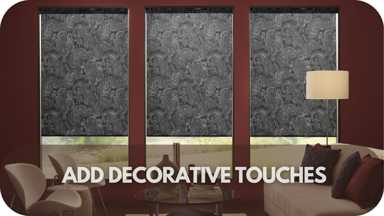 Adding decorative elements to roller blinds