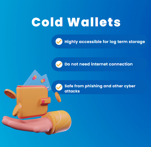 Crypto cold wallets are designed to store currencies offline. They keep private keys disconnected from the internet which provides added security.