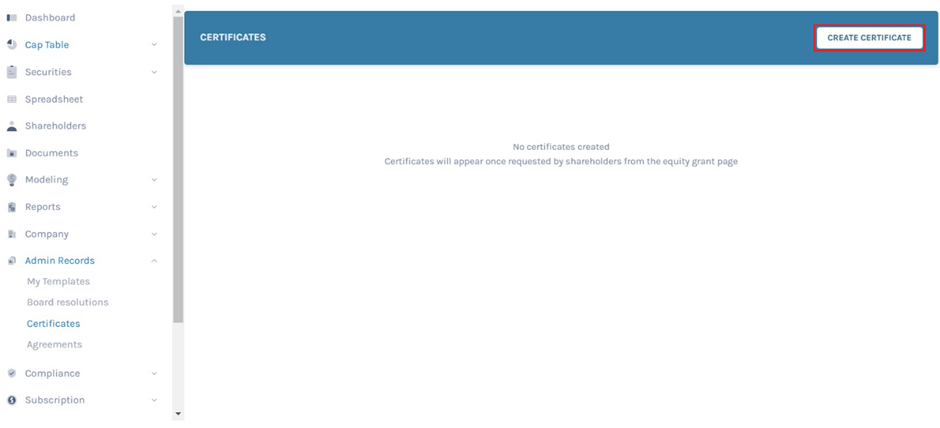 Certificates