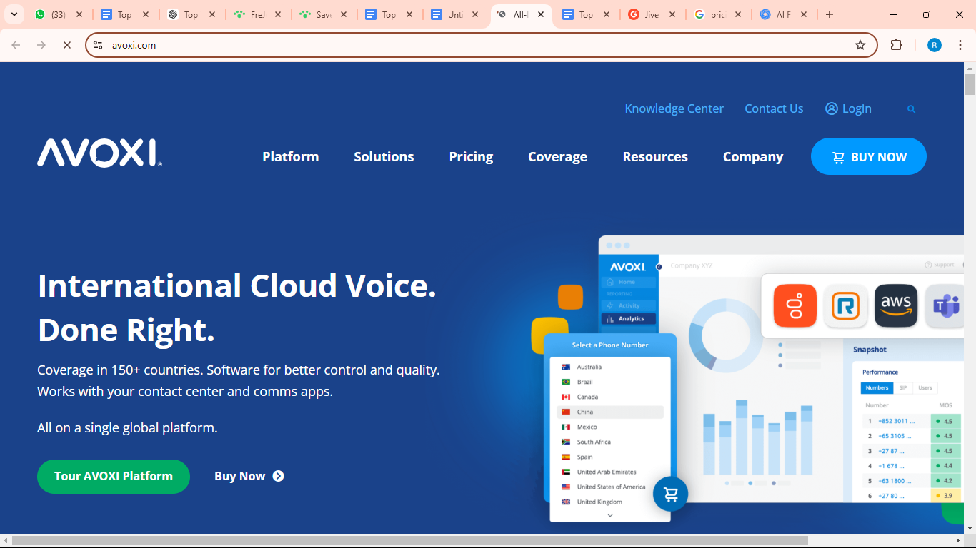 Avoxi – Advanced Cloud Telephony for Global Teams