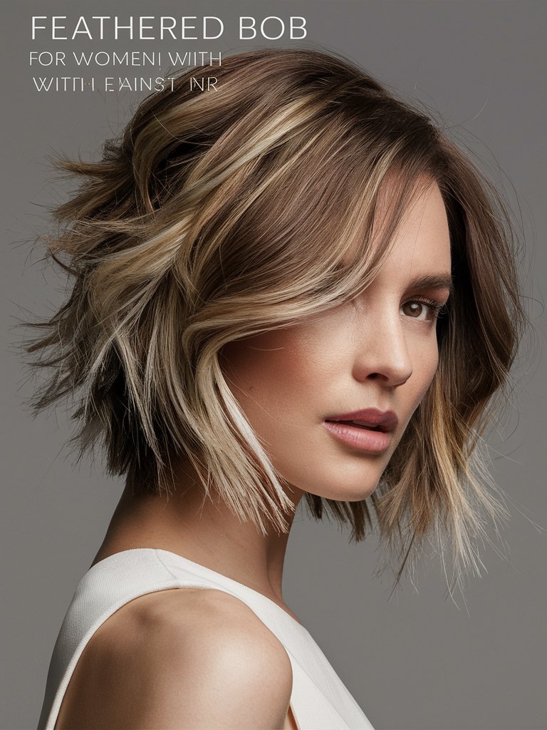 33. Feathered Bob with Textured Ends