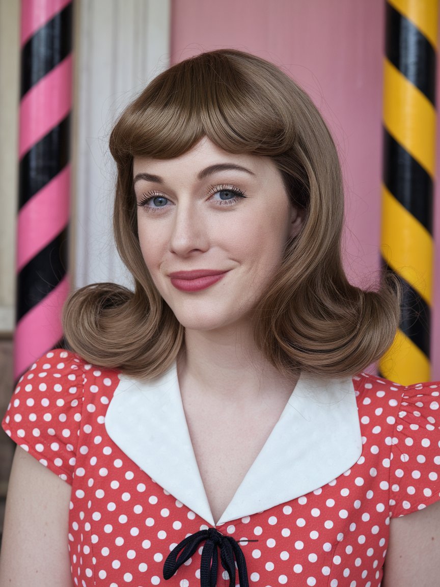 27. Classic Bettie Bangs and Shaggy Layers