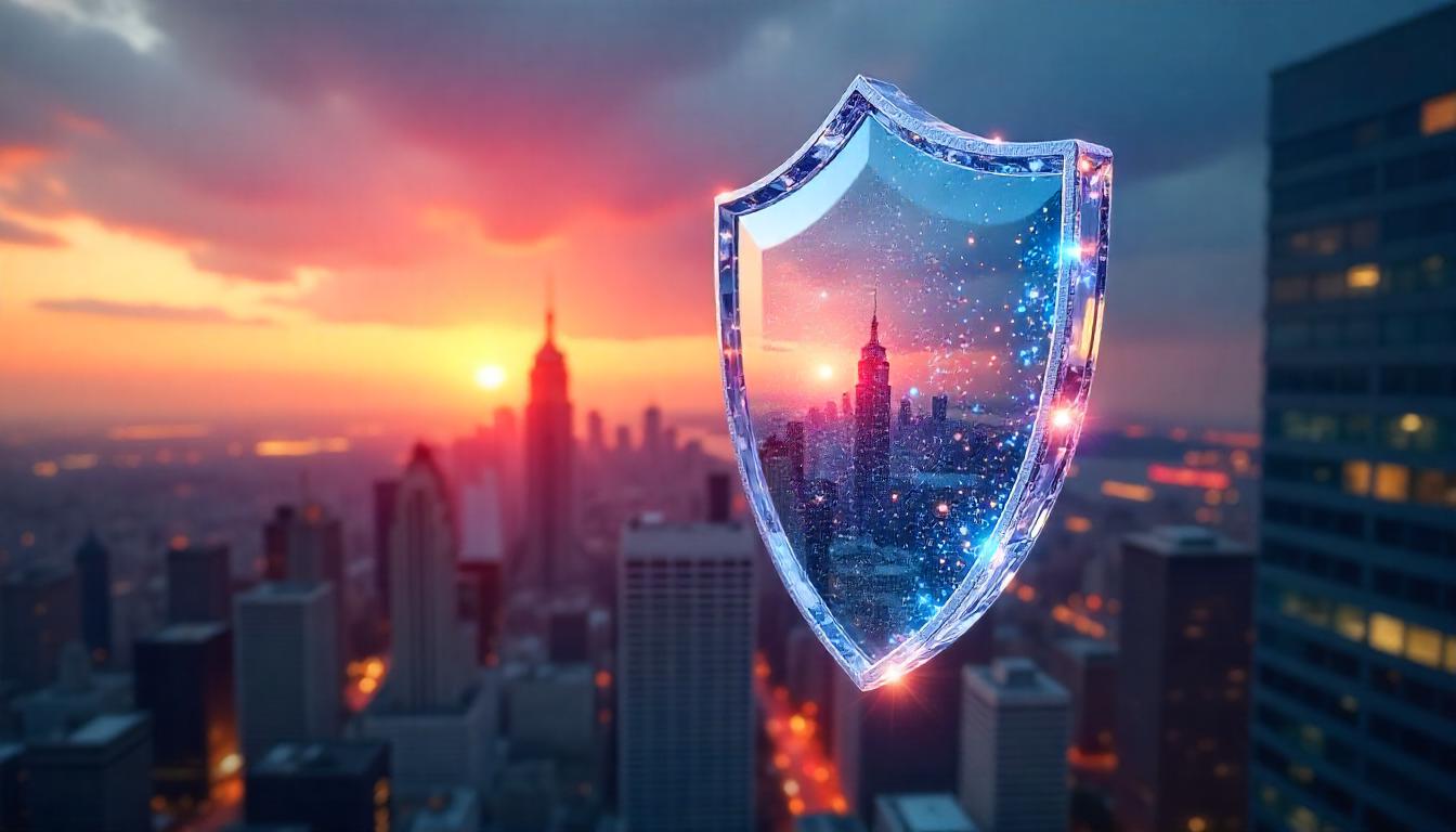 This visually captivating scene, featuring the shimmering, high-tech shield overlaying the bustling metropolitan backdrop, underscores the MSSP's role in helping businesses handling peak security loads. The shield's resilience and adaptability reflect the MSSP's capacity to rapidly scale its security solutions, ensuring organizations can weather the most intense cyber storms without disrupting their operations