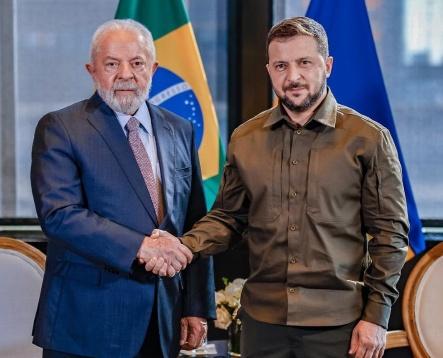 Lula e Zelensky em imagem de 2023 — Foto: Ricardo Stuckert/Planalto