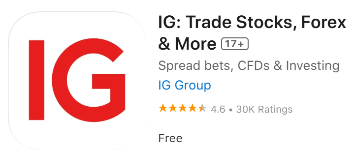 Forex trading APP - IG in App Store