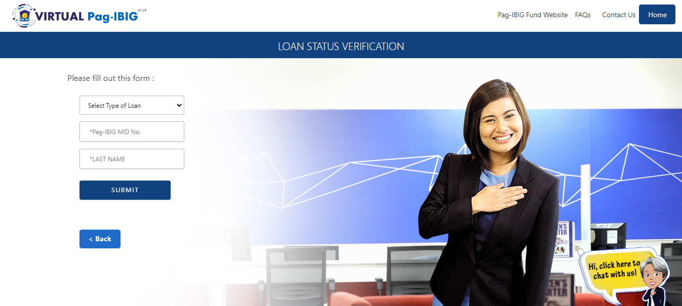 pag-ibig loan status verification fill out form