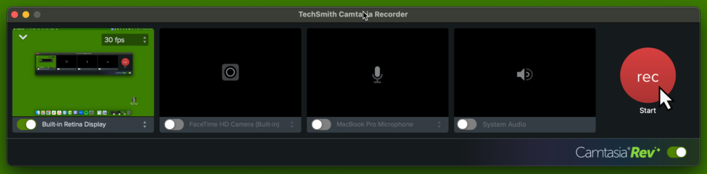 Camtasia screen recorder