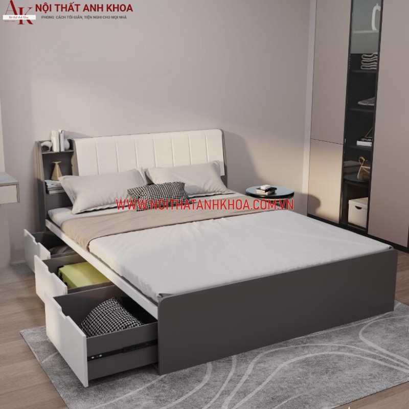 Giường Ngủ có 3 ngăn kéo gỗ công nghiệp