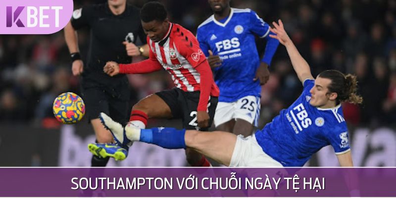 minh hoạ chuỗi thi đấu tệ hại của southamton