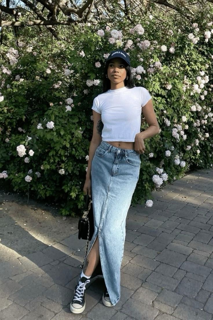 Baby Long Denim Skirts Are Back Here Are 7 Ways to Style Your Skirts Modaculture