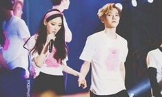 This contain an image of Girls' Generation's Taeyeon and EXO's Baekhyun 

