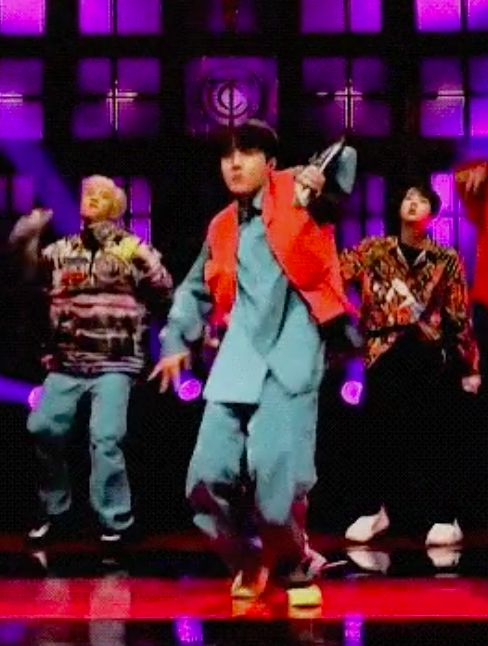 This contain an image of BTS's J-Hope
Even just walking becomes a dance move.