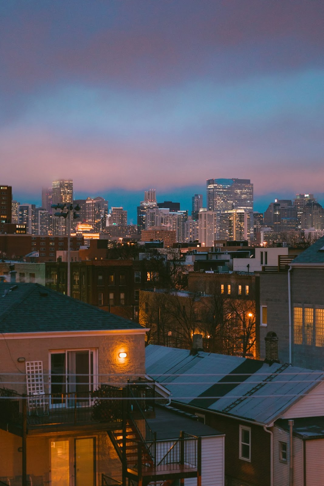 electricity providers in chicago Chicago skyline at dusk