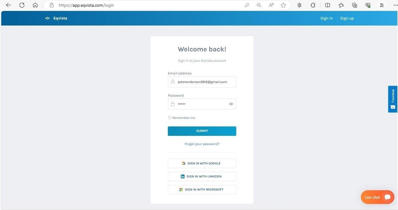 Evista login 