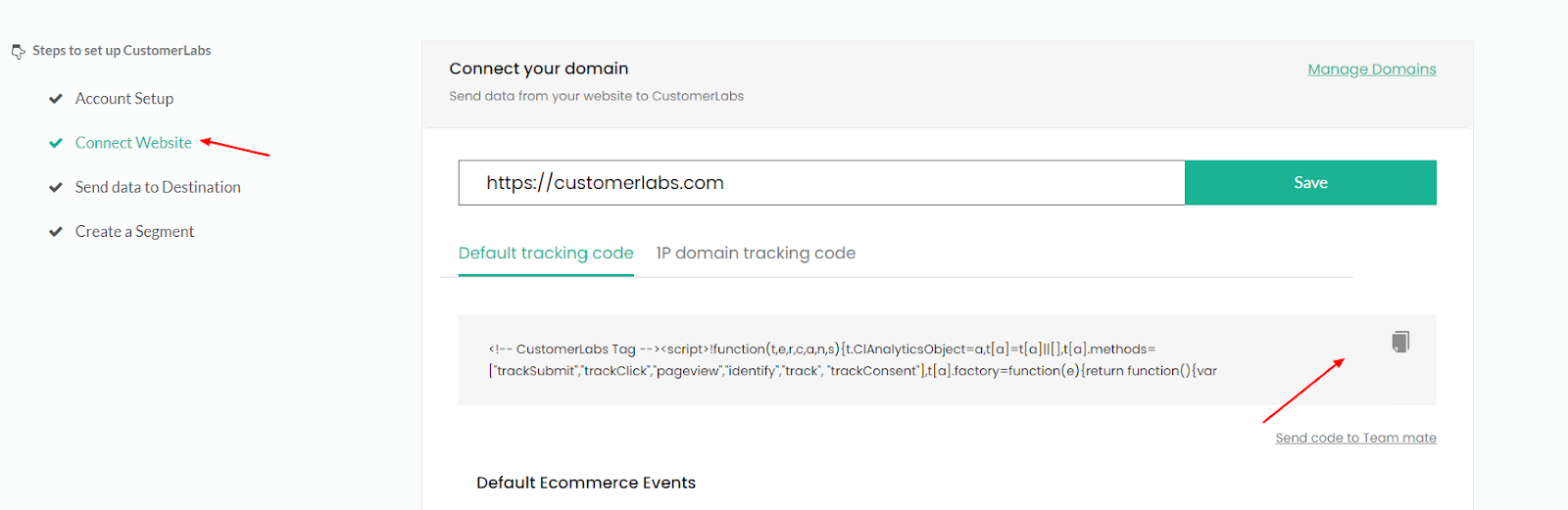 CustomerLabs's Tracking Code