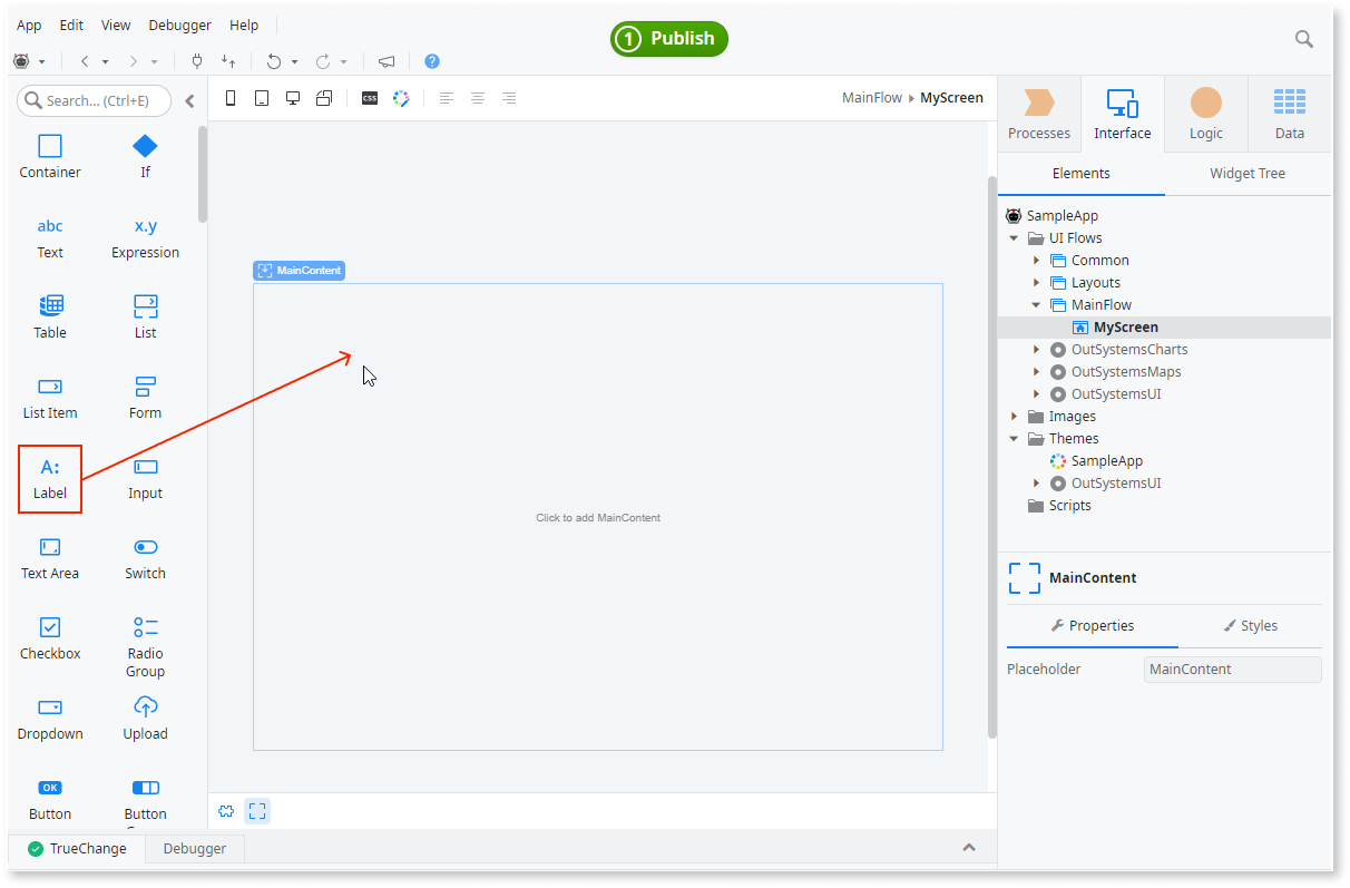 Outsystems interface