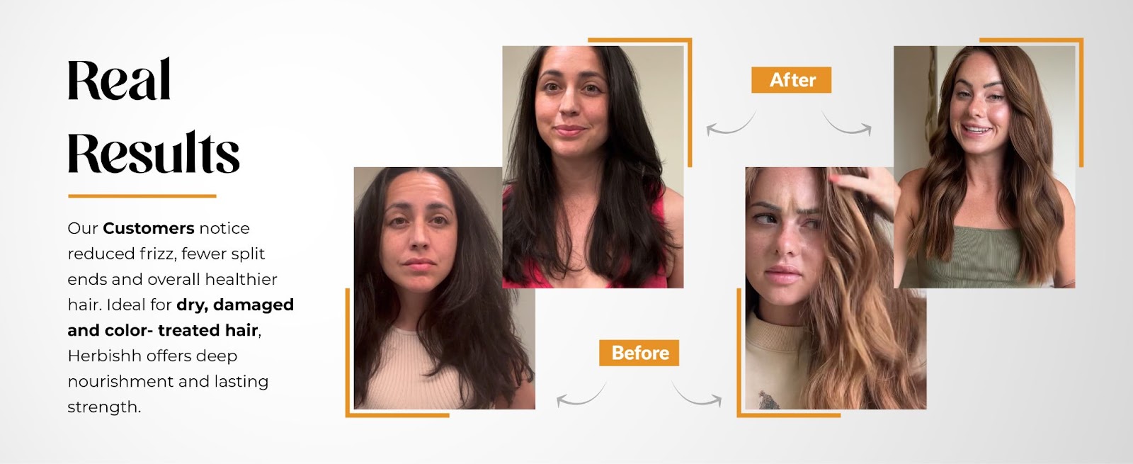 Before and After Herbishh Argan Oil Shampoo & Conditioner