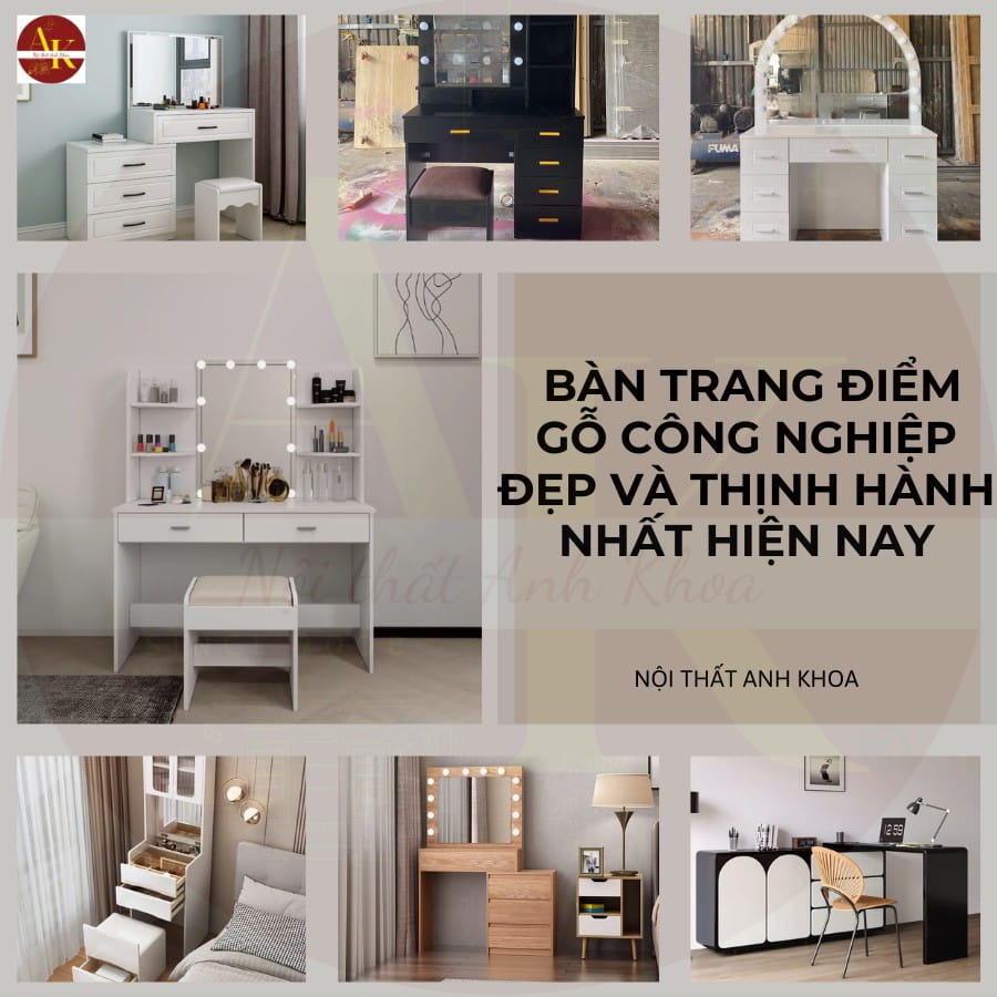 Các mẫu bàn trang điểm gỗ công nghiệp đẹp và thịnh hành nhất hiện nay