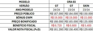 Imagem de conteúdo da notícia "GWM lança Programa PCD para o ORA 03 com preços a partir de R$ 129.600" #1