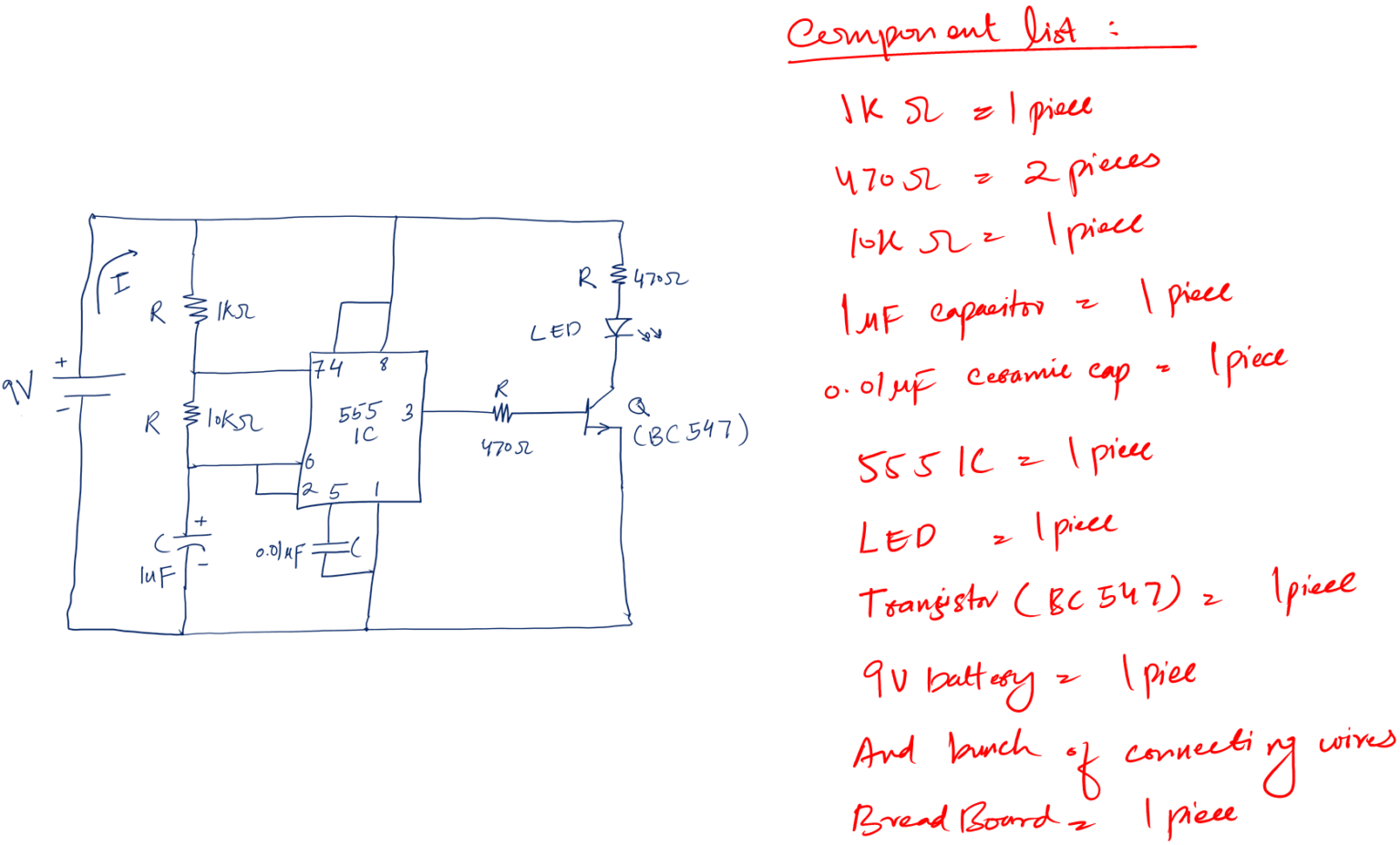 Making List of electronic components 